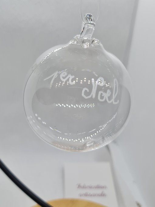 Boule de Noël soufflée en verre Transparente