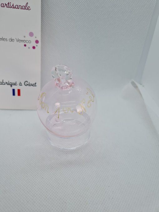 Boule de Noël personnalisable rose