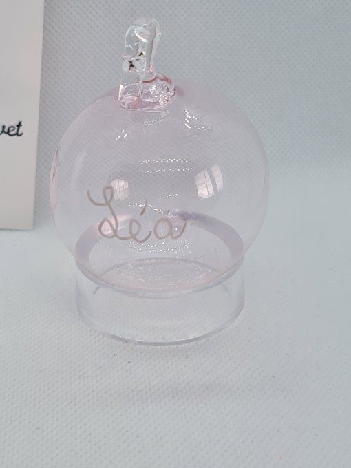 Boule de Noël personnalisable rose