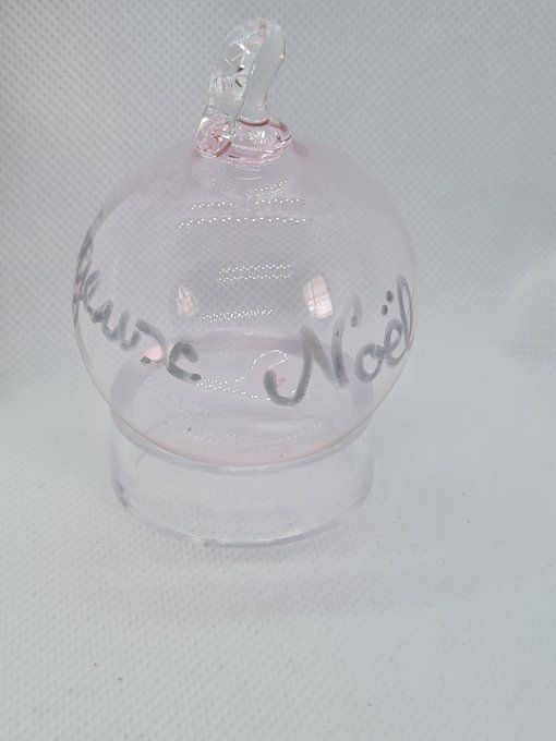 Boule de Noël personnalisable rose