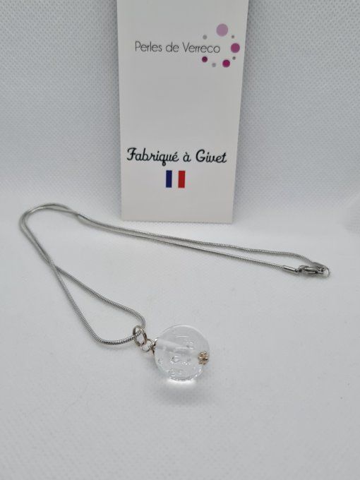 Collier  bulle transparente 