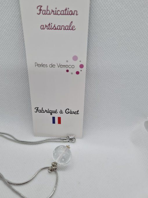 Collier  bulle transparente 