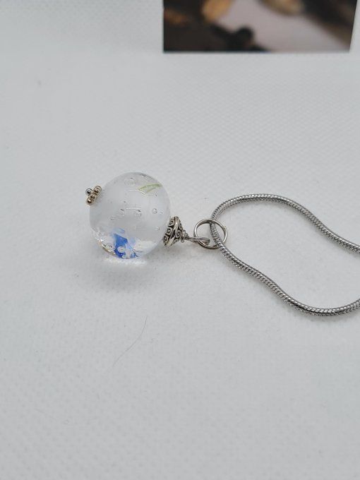Collier  bulle transparente 