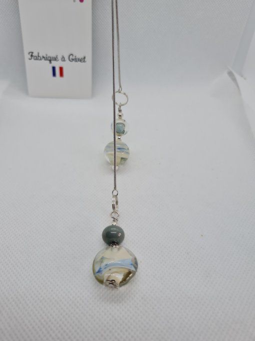 Grand collier en maille serpent 80 cm réglable