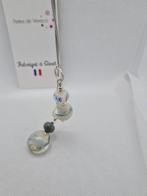 Grand collier en maille serpent 80 cm réglable