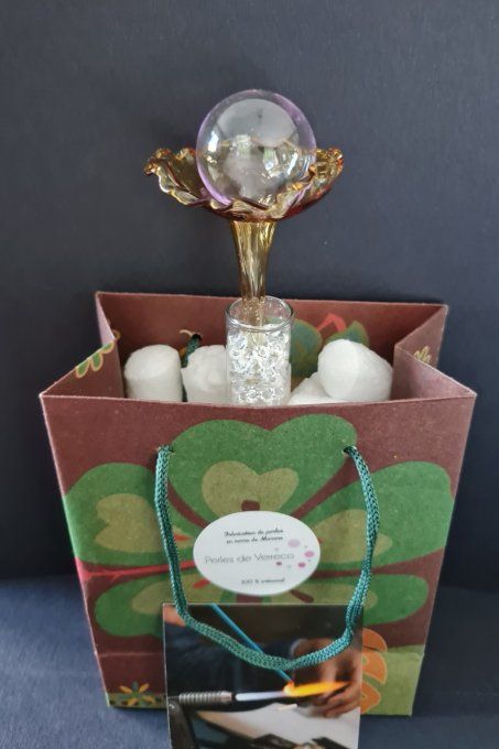 Soliflore, fleur en verre soufflé 
