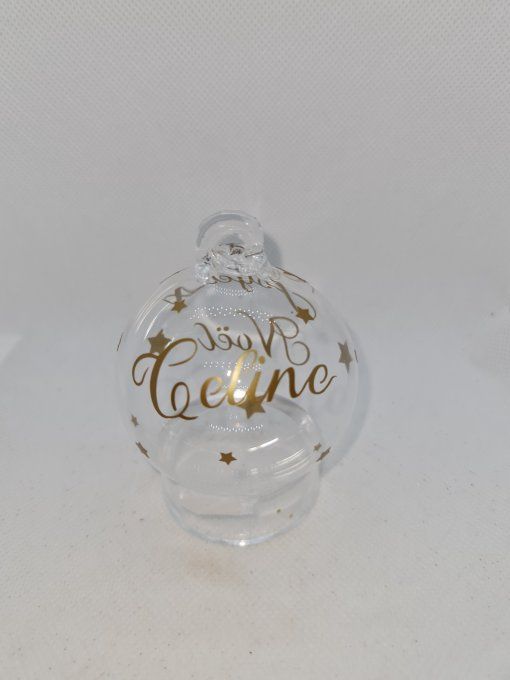 Boule transparente à personnaliser