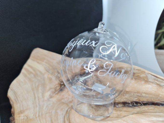 Boule transparente personnalisée 