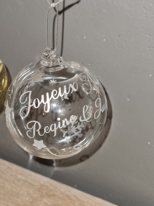 Boule transparente personnalisée